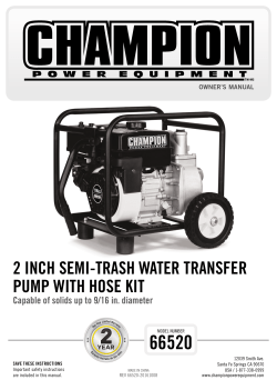 2 inch semi-trash water transfer pump with hose kit