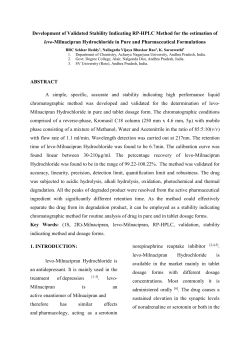 Development of Validated Stability Indicating RP