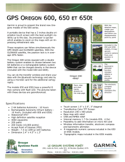 GPS OREGON 600, 650 ET 650t