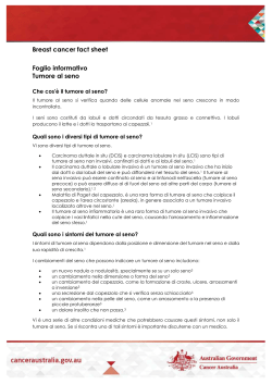 Foglio informativo Tumore al seno