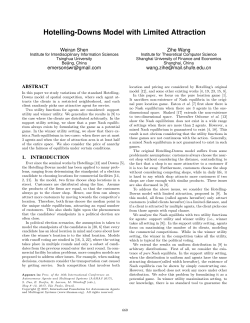 Hotelling-Downs Model with Limited Attraction