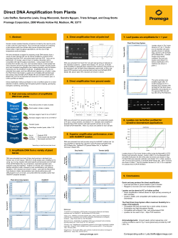 Direct DNA Amplification from Plants Poster PS275