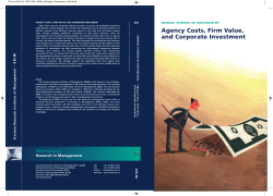 Agency Costs, Firm Value, and Corporate Investment