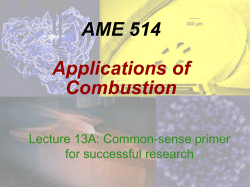 AME 436 Energy and Propulsion