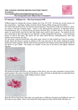 THE LONDON CHINESE BRUSH PAINTERS` GROUP Newsletter