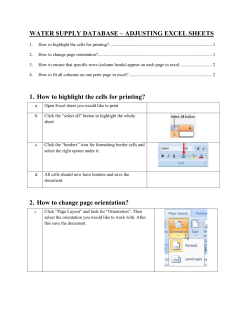 How to Adjust Excel Sheets for Printing