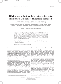 Efficient and robust portfolio optimization in the multivariate