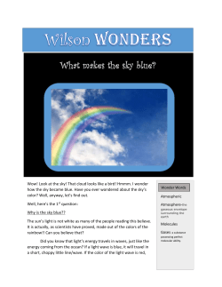 What makes the sky blue?