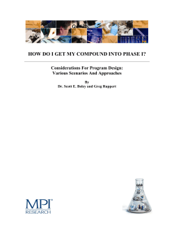 how do i get my compound into phase i?