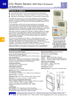 CO2 Room Sensor, BAPI