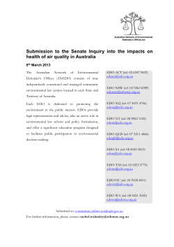 Cth Planning Submission - Environmental Justice Australia