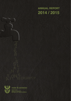 Department of Water and Sanitation Annual Report 2014/2015