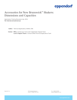 Accessories for New Brunswick&trade; Shakers: Dimensions