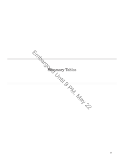 Embargoed Until 9 PM, May 22