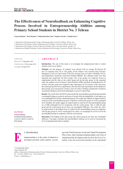 The Effectiveness of Neurofeedback on Enhancing Cognitive