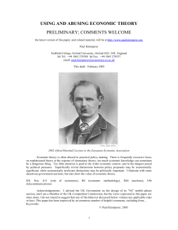 Using and Abusing Economic Theory