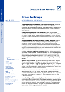 Green buildings: A niche becomes mainstream