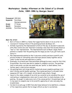 Masterpiece: La Grande Jatte, 1884