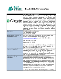 BLUE SPRUCE Green Gas - Blue Spruce Energy Services