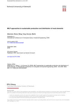 MILP approaches to sustainable production and