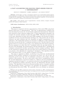 A Fast Algorithm for Solving First-Order PDEs by L1