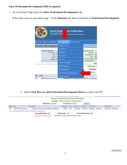 Enter Professional Development