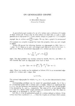 On generalized graphs