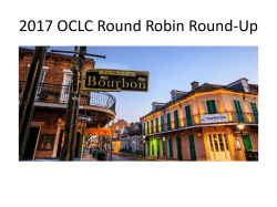 2017 OCLC Round Robin Round-Up