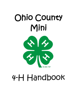 Cloverbud Poster Guidelines