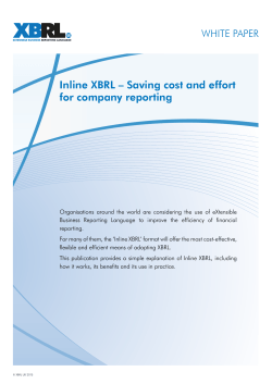 Inline XBRL &ndash; Saving cost and effort for company reporting