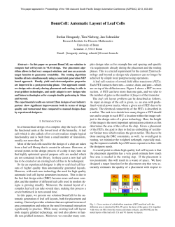 BonnCell: Automatic Layout of Leaf Cells