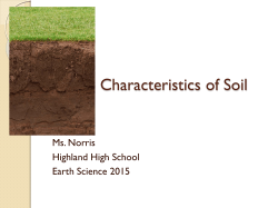 Characteristics of Soil - Weld RE9 School District