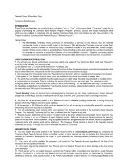Rewards Program Terms and Conditions