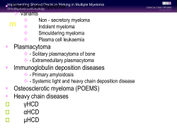 PLASMA CELL DISORDER