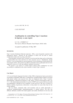 Azathioprine in controlling Type 2 reactions in leprosy: a
