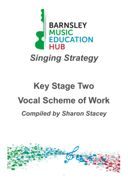 Singing Strategy Key Stage Two Vocal Scheme of Work