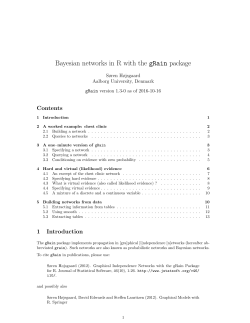 Bayesian networks in R with the gRain package
