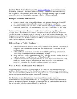 Examples of Positive Reinforcement Different Types of Positive