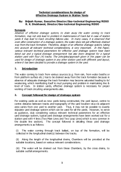 Absence of effective drainage system, to drain away the water