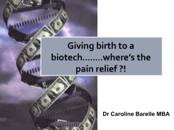 Giving birth to a new biotech company