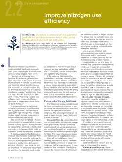 Improve nitrogen use efficiency