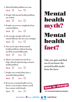 Mental health myth? Mental health fact?