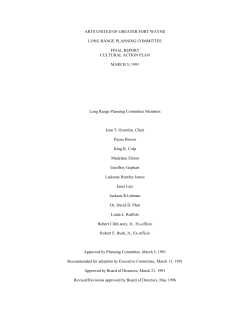 1991 and 1996 Cultural Action Plan