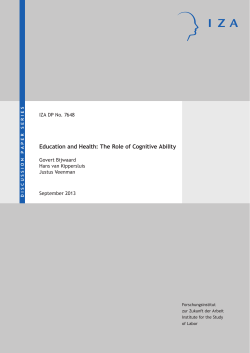 Education and Health: The Role of Cognitive Ability