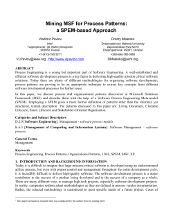 Mining MSF for Process Patterns: a SPEM