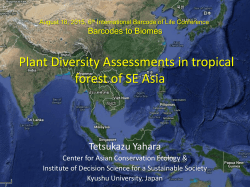 Plant Diversity Assessments in tropical forest of SE Asia