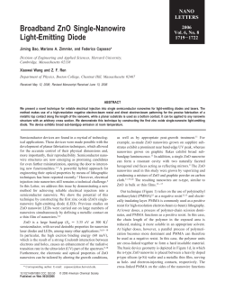 Broadband ZnO Single-Nanowire Light-Emitting Diode