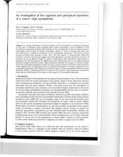 An investigation of the cognitive and perceptual