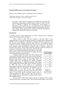 Individual differences in generalization strategies