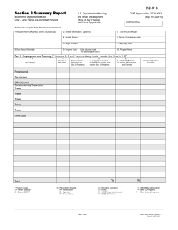 Section 3 Summary Report